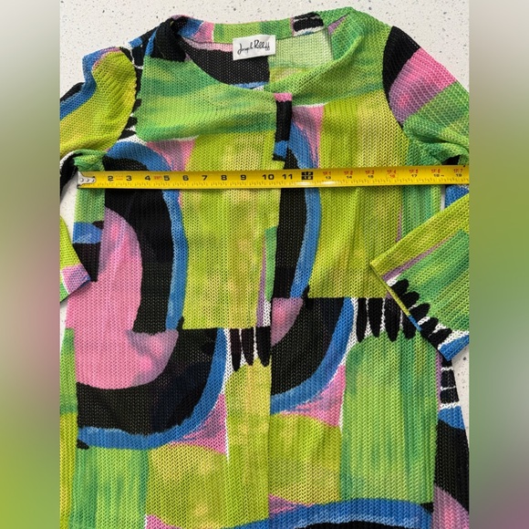 Joseph Ribkoff Abstract Print Jacket Cardigan Women’s S/M Open Front 3/4 Sleeve - Picture 8 of 8